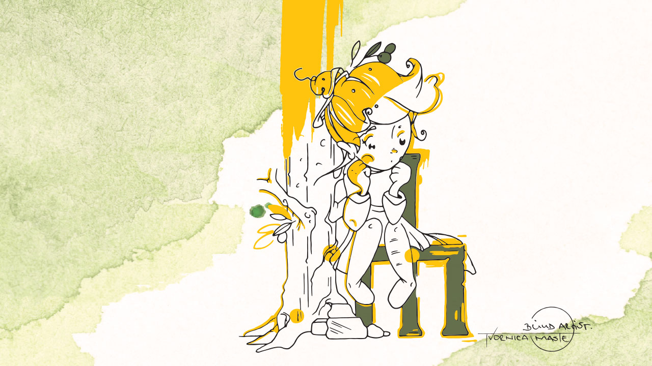 Zamišljena djevojčica